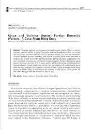 Pdf Foreign Domestic Helpers Fdh In Hong Kong