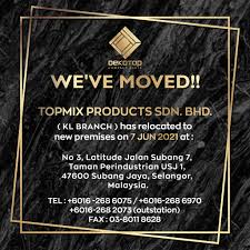 Postal code 47600 is located in subang jaya. Dekotop Pleased To Be Informed That Topmix Products Sdn Bhd Kl Branch Has Relocated To New Premises On 7 June 2021 At No 3 Latitude Jalan Subang 7 Taman Perindustrian Usj