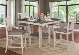 Since 1968, powell has grown to become one of. Cm3752 Pt 5pk 5 Pc Ann Ii Antique White Gray Finish Wood Counter Height Dining Table Set