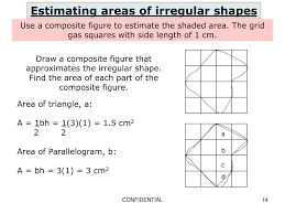 To find the area of shaded portion, we have to subtract area of semicircles of diameter ab and cd from the area of square abcd. Ppt Geometry Composite Figures Powerpoint Presentation Free Download Id 5764365