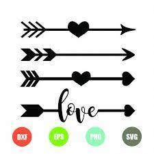 Arrows With Hearts Love Arrow Arrow Svg Arrow Stencil Svg Free Files