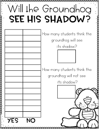 Practice Graphing Data With This Fun Groundhogs Day Sheet Groundhog Day Activities Vocabulary Cards First Grade Math