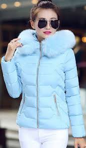 Women S Light Blue Parka Coat With Fur Hood Beautiful Blue Parka Womens Parka Winter Parka Coat