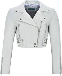 Missy Ladies Short Fashion Fitted White Biker Soft Napa Goth Leather Jacket Kylie 4 Us 8 Uk At Amazon Leather Jacket Black Cotton Jacket Long Hooded Jacket