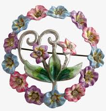 See more ideas about flower frame, watercolor flowers, flower circle. Vintage Coro Enamel Pastel Flower Circle Brooch Brooch Free Transparent Png Download Pngkey