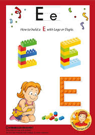 How To Build An E With Lego Or Duplo Kindergarten Expert Free Printable Alphabet Activities Preschool Alphabet Preschool Letter A Crafts