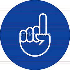 Extended Index Finger Number One Gesture Outline Icon Outline Number One Icon