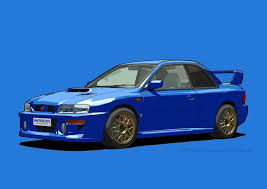Subaru Impreza 22b Sti Type Uk Sonic Blue By Digitalcel Subaru Impreza Impreza Subaru