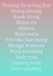 Check spelling or type a new query. Anak Diong Weong Ko Nai Ge Weong Lirik Lagu Manggarai Facebook