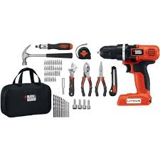 Black And Decker Power Drill Black Decker Ldx172pk 7 2 Volt Lithium Ion Drill And Project Kit Black Decker Project Kits Drill Set