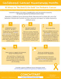 If you are aware of any national or international awareness dates or observances, please let us know at childhood cancer awareness month. 10 Ways To Be Bold Go Gold For Pediatric Cancer Coachart