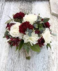 4.5 out of 5 stars. Burgundy And White Bridesmaid Bouquet Bridesmaid Bouquet White White Carnation Bouquet Bridesmaid Flowers