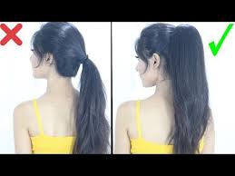 Braid all the way down or leave a couple inches at the end unbraided. New High Ponytail Hairstyle For School College Work Long Ponytail Youtube
