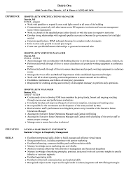 hospitality manager resume samples