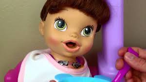 Baby Alive ❤ Eats in High Chair & Poops Diaper GROSS! Bed Time in Crib Doll  Furniture