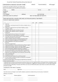 67 medical history forms word pdf printable templates