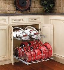 Kitchen cabinet organizers for pots and pans. Kitchens Com 12 Storage Solutions Cookware Organizer Home Home Organization Cookware Organization