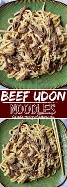 While cooking udon, you can start heating the large frying pan. Beef Udon Noodles Beef Udon Recipes Beef Recipes