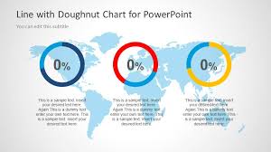 line with doughnut chart template for powerpoint