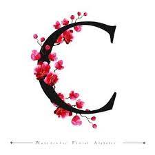C Alphabet Letter Watercolor Floral Background Watercolor Color Floral Png And Vector With Transparent Background For Free Download Lettering Alphabet Floral Background Floral Watercolor