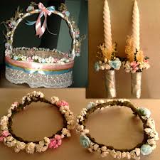 Decorated Cane Basket Candles And Crown For Baptism Baptism Decorations Baptism Party Baby Dedication
