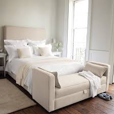 Love The Large Headboard Ottoman At The End Of The Bed Very Chic Furniture Home Bedroom Inspirations