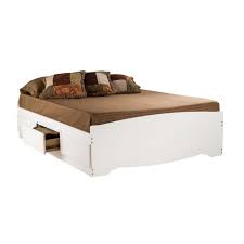 Bench built from select pieces of solid hardwood, the monterey pier wall bed with platform comes in either a full size, queen, or king size. Prepac Monterey White Full Platform Storage Bed Wbd 5600 3k