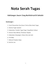 Surat peyerahan dan akuan terima i. Nota Serah Tugas Norizan