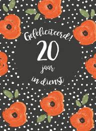 Kaarten 20 Jaar In Dienst Zakelijke Kaart Greetz