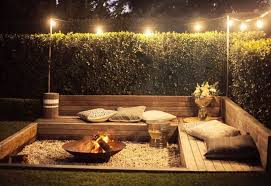 Sunken Fire Pit With Built In Timber Seating Sunken Fire Pit With Built In Timber Seating The Post Sunken Sunken Fire Pits Cool Fire Pits Backyard Fireplace