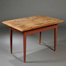 Federal Red Painted Tavern Table With Drawer New England Early 19th Century Tavern And Table Primitive Furniture Table