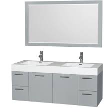 wall mounted double bathroom vanity