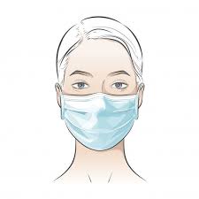 Lico Nosyashee Odnorazovuyu Medicinskuyu Hirurgicheskuyu Masku Dlya Zashity Ot Silnogo Toksicheskogo Zagryazneniya Vozduha Goroda Mask Drawing Medical Drawings Mask Painting