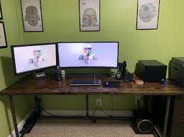 We own 2 ikea desks, both very different. Replaced My Ikea Desk And Made A Custom Desk With 2x8s And Pipe Battlestations