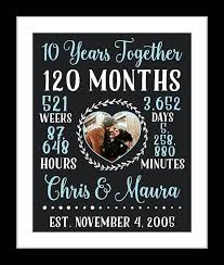 10 Year Anniversary Gift Wedding Anniversary Gift For Freundin Jahrestagsgeschenke Geburtstag Geschenk Freundin Jahrestag Geschenk Fur Ihn