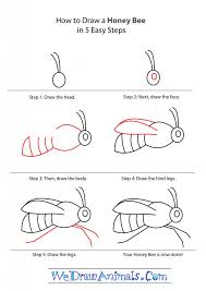 How To Draw A Bee Step By Step We Draw Animals Love It Learn It Make It Easy Animal Drawings Easy Drawings Animal Drawings