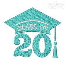 Class Of 2019 2020 Graduation Hat Embroidery Design Hat Embroidery Designs Hat Embroidery Embroidery Designs