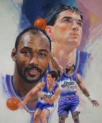 Karl Malone & John Stockton Art