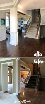 Our Flooring Makeover With Pre Stained Dark Hardwood Floors Hardwood Floors Dark Hardwood Floors Hickory Flooring