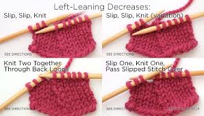 Thus, a knit stitch on one side of the fabric appears as a purl stitch on the other, and vice versa. Left Leaning Decreases Knitting Tutorial Knitting Techniques Knitting