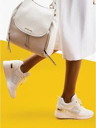 Michael Kors Georgie Woven White Leather Trainer Today S Fashion Item Michael Kors Clothes Michael Kors Sneakers Handbags Michael Kors