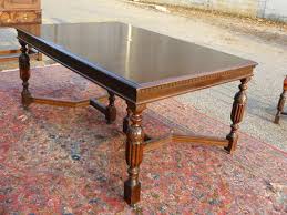 Antique 1940s Walnut Tudor Jacobean Style Apartment Size Dining Table In Antiques Furniture Tables Dining Table Table Dining