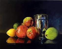 Still life work contrasts figure drawing which focuses on a live human model. Renaissance Still Life With Fruit And Stainless Steel Cup Painting By Daniel Magidson Saatchi Art