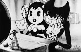 Black And White Angel Cartoon Be My Queen Alice Angel By Fnafmangl Alice Angel Cartoon Art Bendy And The Ink Machine