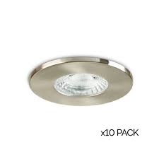 Comparable products are sometimes referred to as satin chrome downlights. Leader Trade Pack 10lt Fire Rated Multipack Of 10 Fixed Led Downlights Satin Chrome 10pkleddlbc Leader Lights
