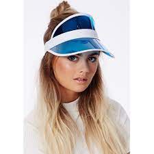 Missguided Nazeza Blue Sun Visor Campaign 6 00 Liked On Polyvore Featuring Accessories And Sun Visor Sun Visor Hat Visor Hats Pink Transparent