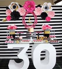 Black And White 21st Birthday Party Ideas Black White Pink And A Little Golden Birthday Party Ideas Photo 5 Of 13 Pink And Gold Birthday Party Gold Birthday Party 30th Birthday Parties