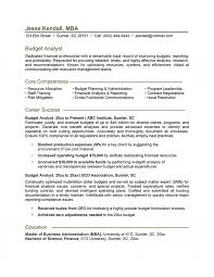 Budget Analyst Resume