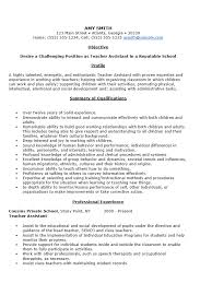 teacher's assistant resume template
