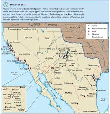 1821 Independent Mexico Mexican American War Mexico Map American War